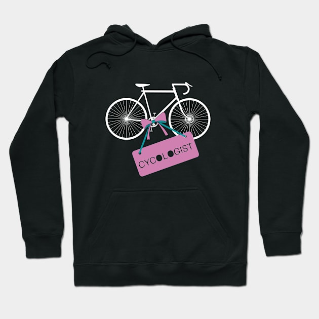 Cycologist Racing Bike Cycling Cyclist Ribbon Funny Gift Hoodie by HypeProjecT